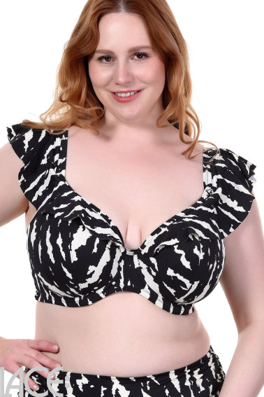 Elomi Swim - Echo Shell Bikini Beha Plunge met ruches aan de bandjes G-K cup