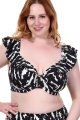 Elomi Swim - Echo Shell Bikini Beha Plunge met ruches aan de bandjes G-K cup
